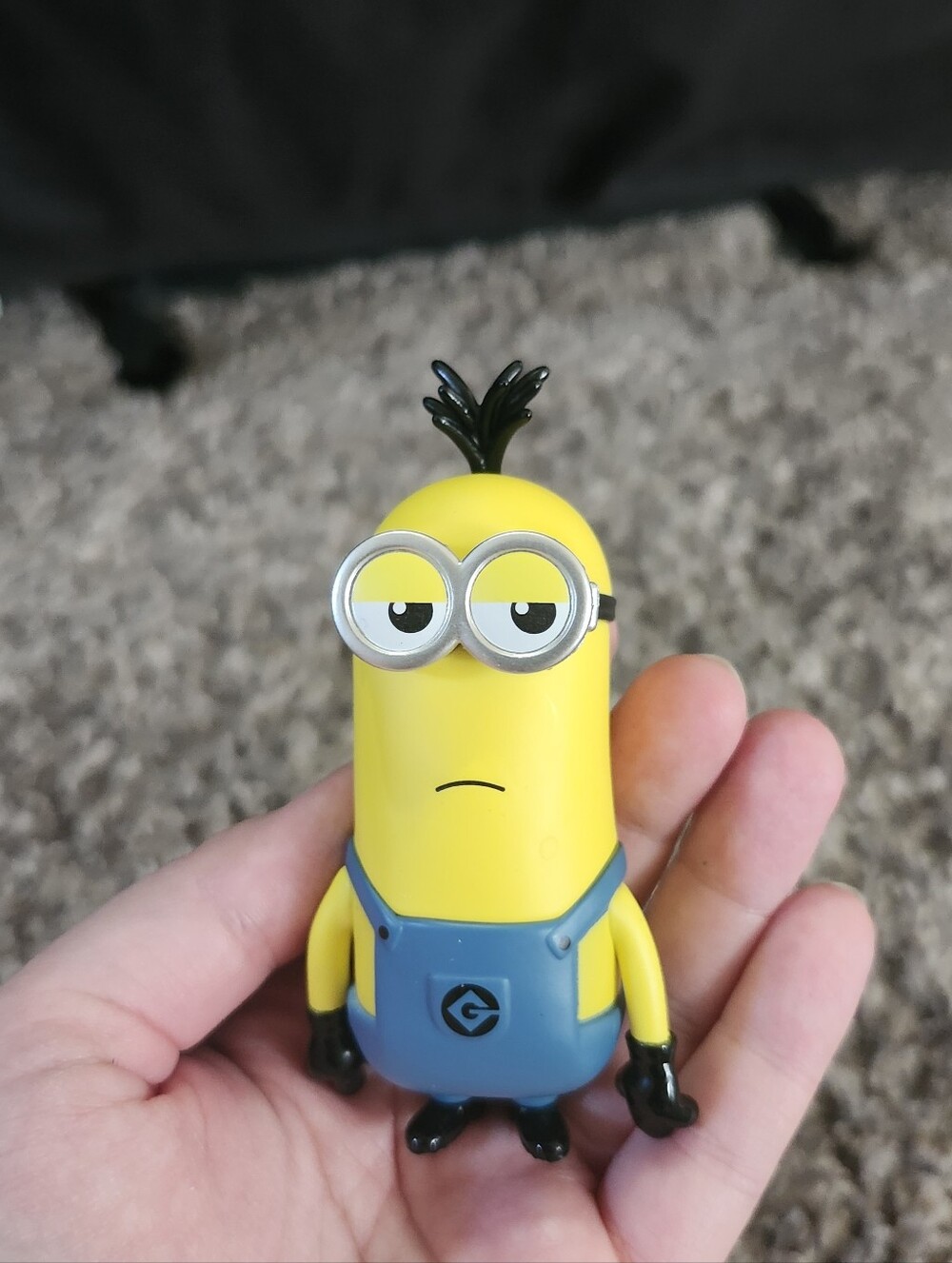 Yellow Minion Action Figure with Blue Overalls - Official Character Toy